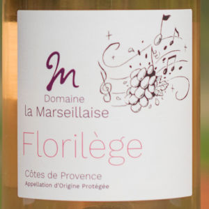 Etiquette vin rosé AOP Florilège